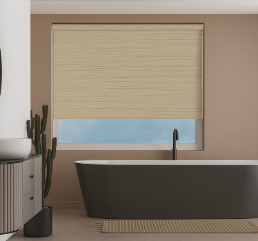 Rulou geam baie material textil neutru texturat - TenStickers