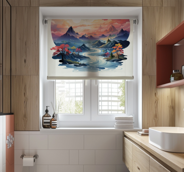 Rulou geam baie model zen colorat - TenStickers