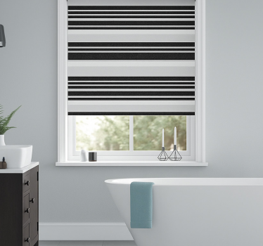 Rulou geam baie righe bianco nero - TenStickers