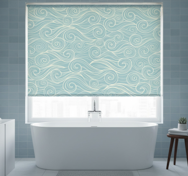 Rulou geam baie ocean cu valuri - TenStickers