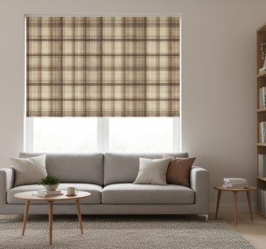 Rulou geam bej efect textil - TenStickers