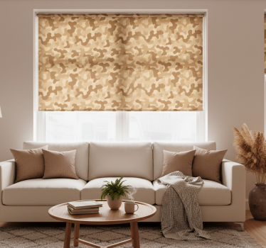 Rulou geam bej motiv camuflaj abstract - TenStickers