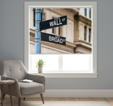Rulou geam bej semn wall street new york - TenStickers