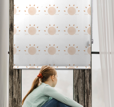 Rulou geam cameră Soare minimal abstract - TenStickers