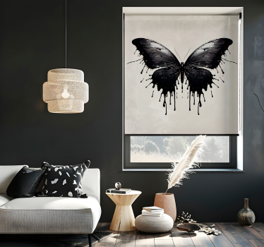 Rulou geam fluturi aripi mari negre - TenStickers