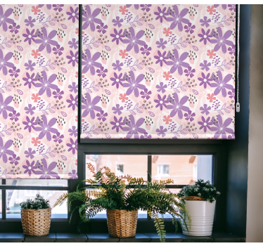Rulou geam fluturi cascadă florală fluture - TenStickers