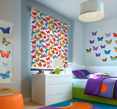 Rulou geam fluturi design colorat - TenStickers