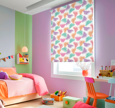 Rulou geam fluturi silueta colorată - TenStickers