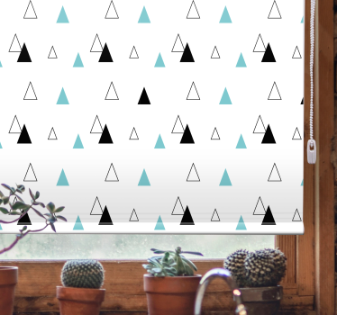 Rulou geam nordic cu model triunghiuri minimalist - TenStickers