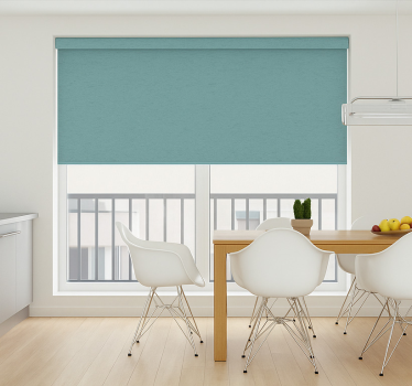 Rulou geam nordic albastru teal monocolor - TenStickers