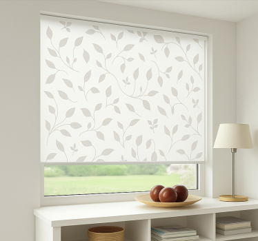 Rulou geam nordic cu motiv floral liniștitor - TenStickers