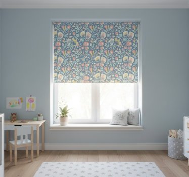 Rulou geam nordic flori pastelate nordice - TenStickers
