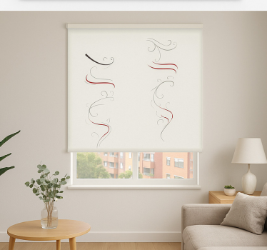 Rulou geam nordic spiral floral abstract multicolor - TenStickers