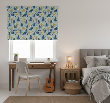 Rulou geam nordic urs în pădurile scandinave - TenStickers