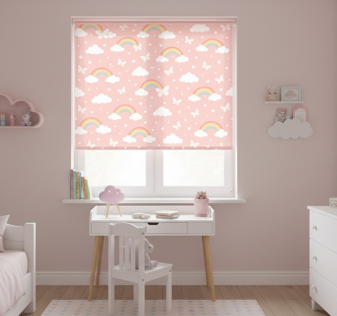 Rulou geam roz design curcubeu pentru copii - TenStickers