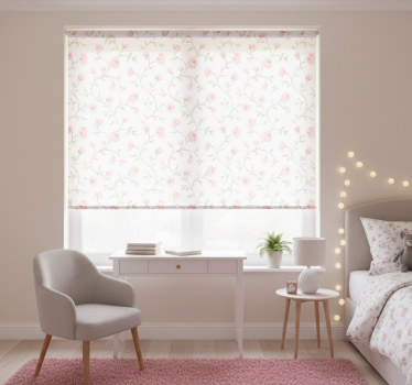 Rulou geam roz floare botanică roz - TenStickers