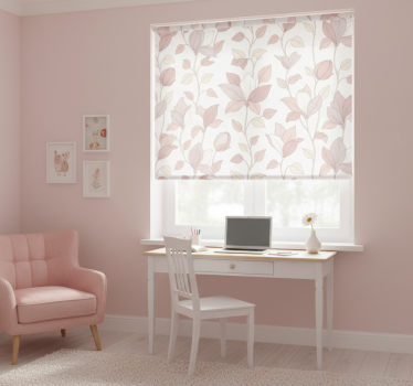 Rulou geam roz floral roz - TenStickers