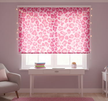 Rulou geam roz imprimeu leopard roz - TenStickers