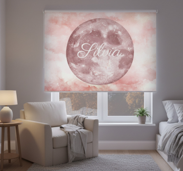 Rulou geam roz lună cu nume - TenStickers