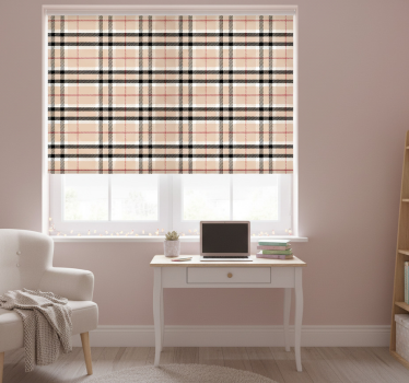 Rulou geam roz tartan burberry - TenStickers