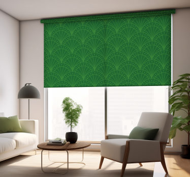 Rulou geam verde art decó - TenStickers