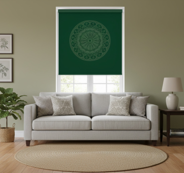 Rulou geam verde cu model mandala verde - TenStickers