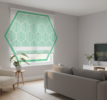 Rulou geam verde forme hexagonale de plante verzi - TenStickers