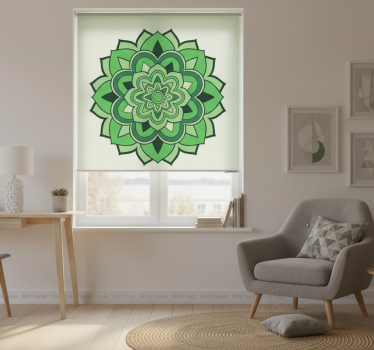 Rulou geam verde mandala verde - TenStickers