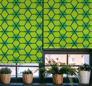 Rulou geam verde modele geometrice verzi - TenStickers