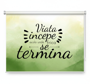 Rulou geam verde pentru o viață fără frică - TenStickers