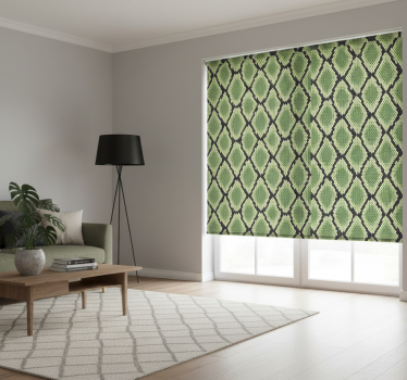 Rulou geam verde piele de șarpe abstractă - TenStickers
