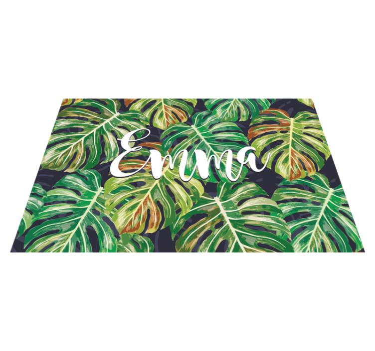 Plăcuțe florale monstera personalizate - TenStickers