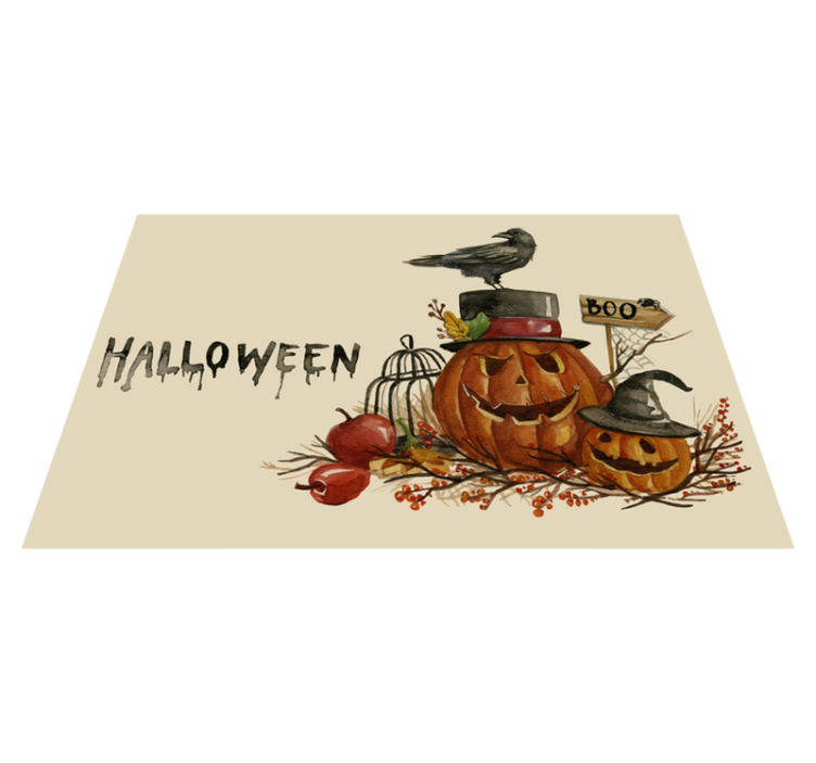 Naproane de halloween aranjament festiv cu dovleci - TenStickers