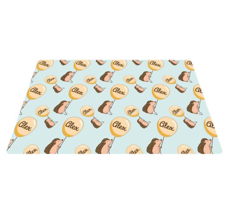 Naproane pentru copii arici cu baloane cu nume - TenStickers