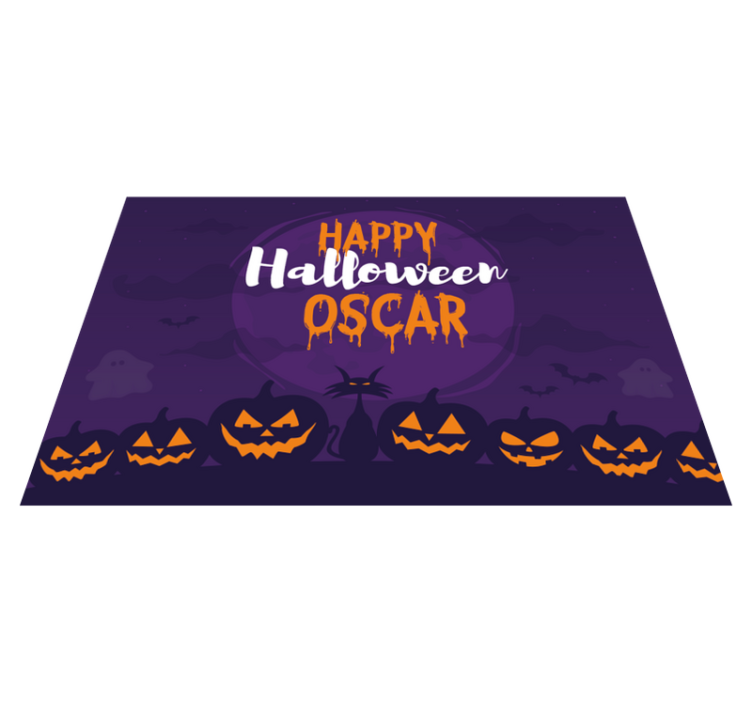 Plăcuțe personalizate cu nume de halloween fericit - TenStickers