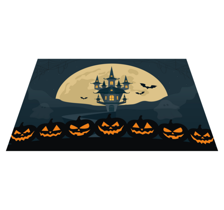 Naproane de halloween scenă de castel bântuit - TenStickers
