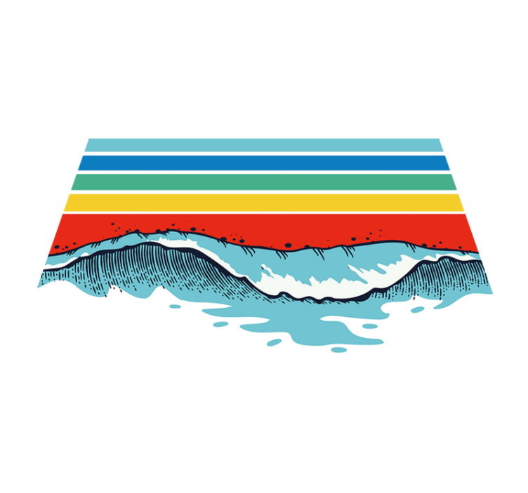 Naproane modern masă cu model de valuri - TenStickers