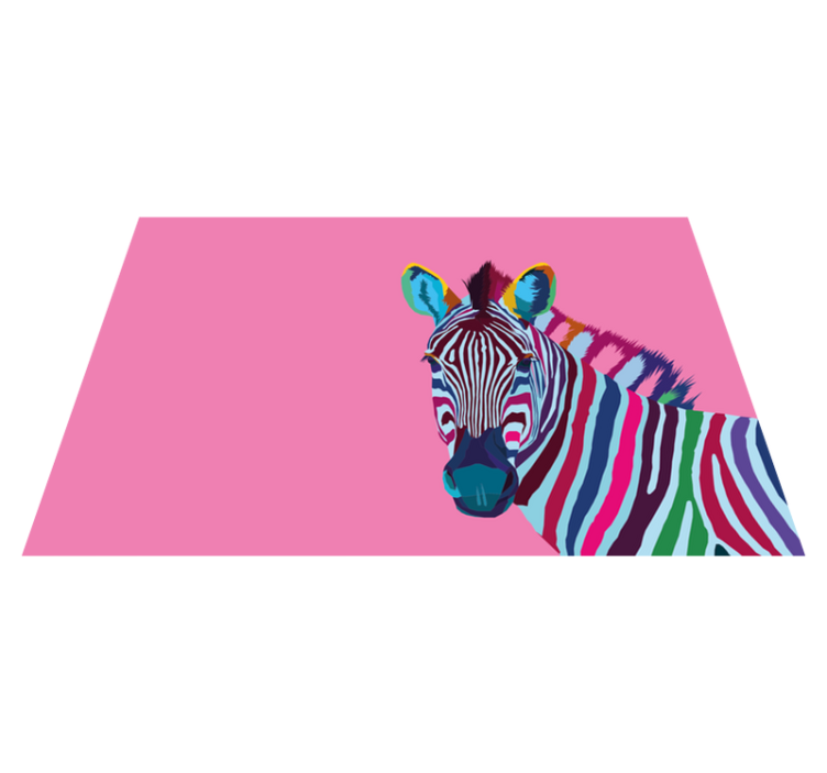 Plasmate de vinil pop art zebra - TenStickers