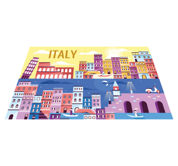 Naproane cu nume peisaj urban vibrant din italia - TenStickers