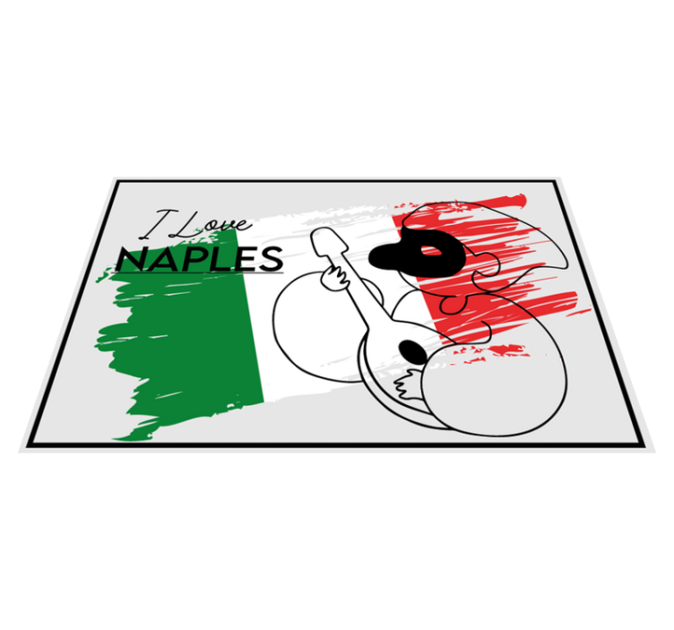 Naproane cu texte iubesc designul din napoli - TenStickers