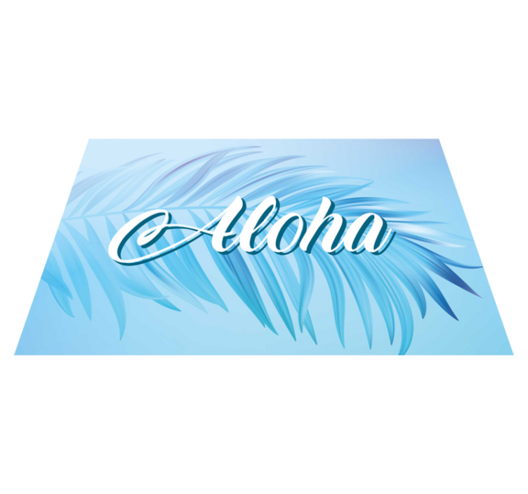 Naproane cu texte frunze de palmier aloha - TenStickers