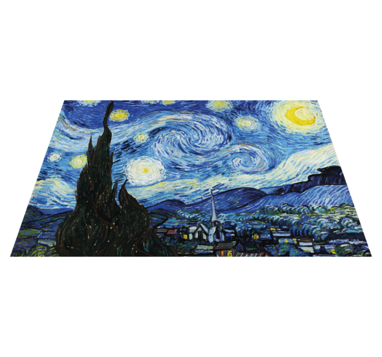 Noaptea înstelată a lui van gogh, placemate originale - TenStickers