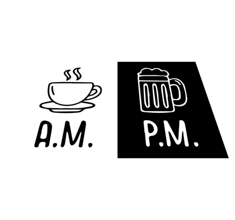 Naproane cu texte contrast cafea bere - TenStickers