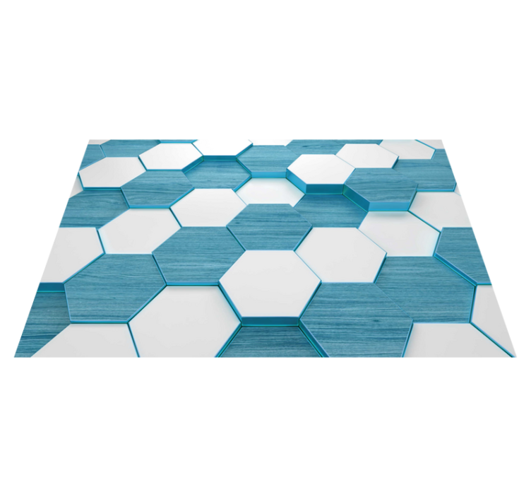 Naproane modern cu model hexagonal albastru - TenStickers