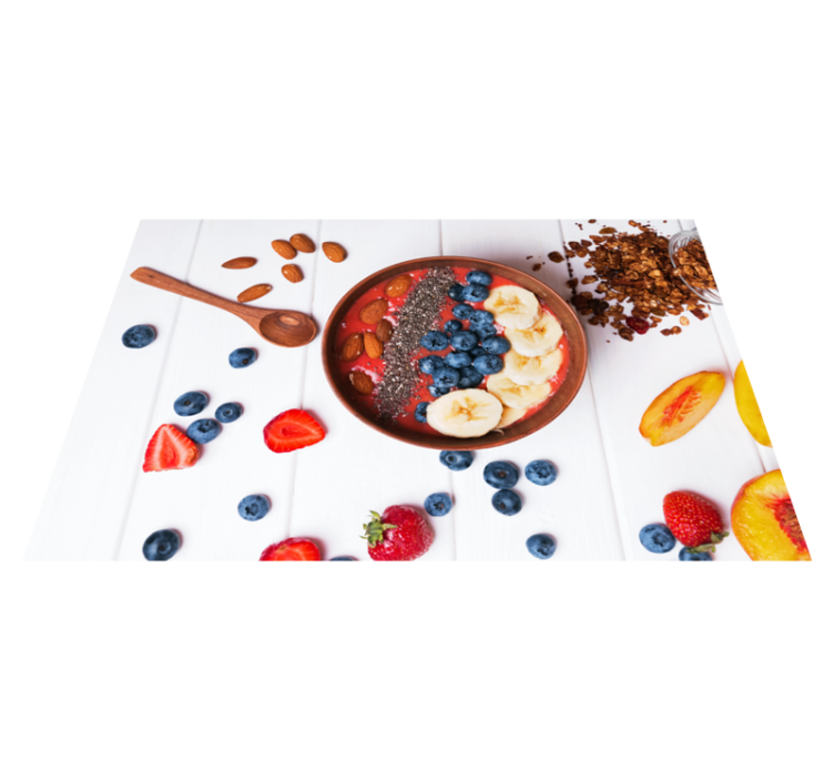 Vas de smoothie cu zmeura vinil placemats - TenStickers