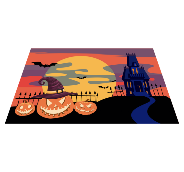 Naproane de halloween scenă de coșmar cu dovleci - TenStickers