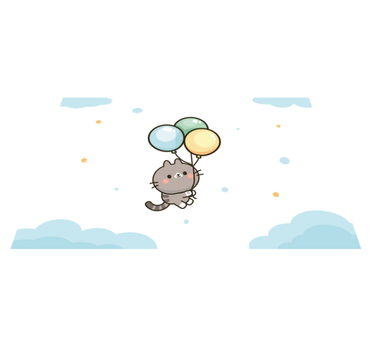 Pisici și baloane pentru copii - TenStickers