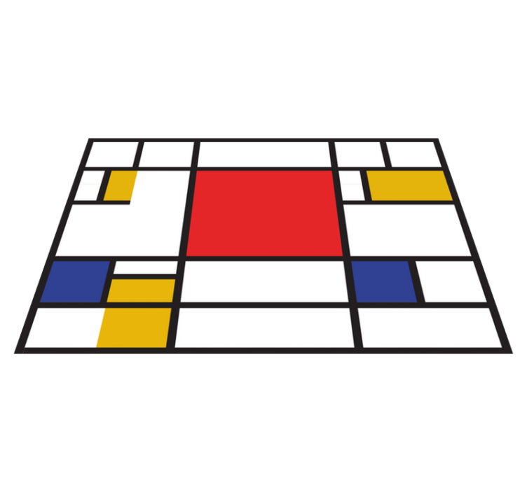 Plăcuțe de vinil originale mondrian geometric art - TenStickers