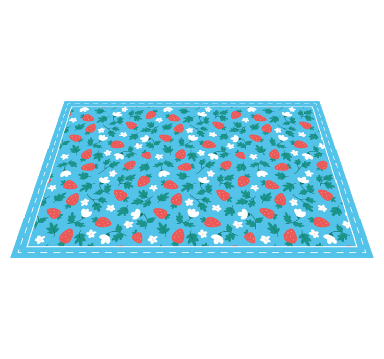 Naproane original model floral cu căpșuni - TenStickers