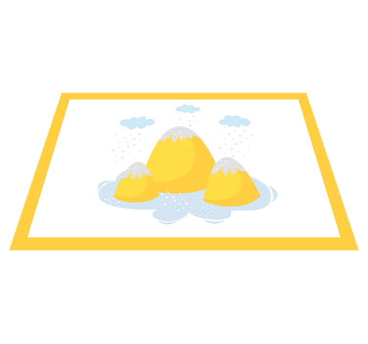 Naproane pentru copii ilustrație munte galben - TenStickers